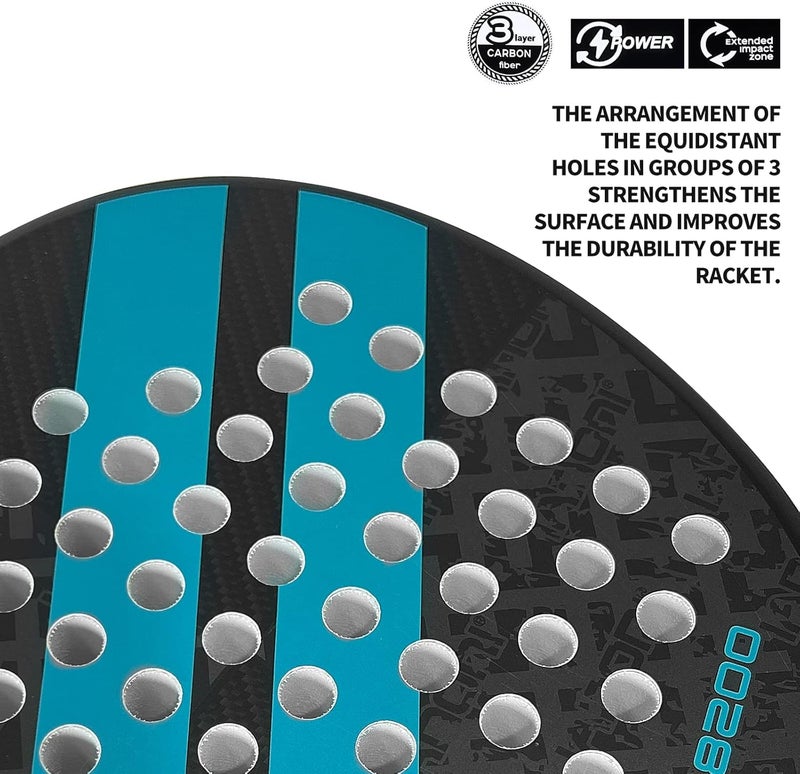 WLSRW Padel Racket Carbon Fiber Surface with EVA Memory Flex Foam Core Lightweight Padel Racquet - Image 3